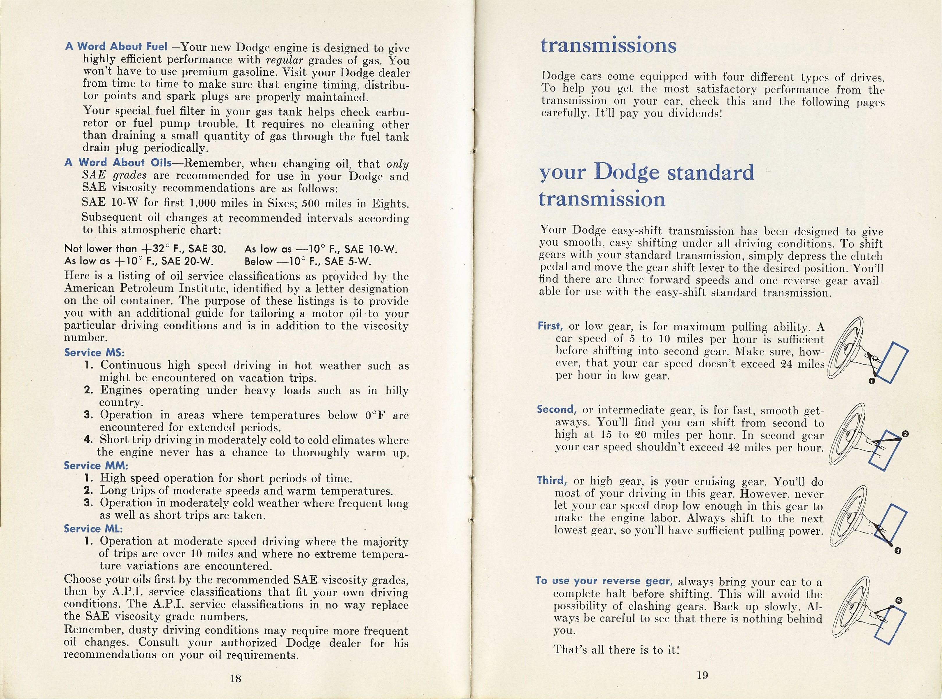 1954 Dodge Car Owners Manual Page 8